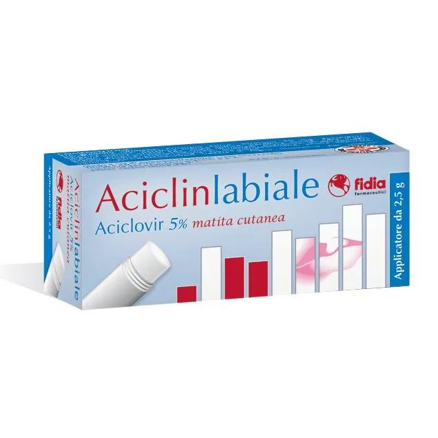 Aciclinlabiale Matita Cutanea 50 mg/g Aciclovir 2,5 g