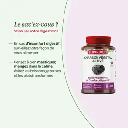 Superdiet Charbon Végétal 150 gélules
