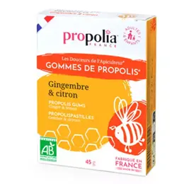 Propolia Les Douceurs de l'Apiculteur Gommes de Propolis Agave Gingembre & Citron Bio 45 unités