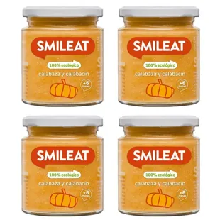 Smileat Jar of Pumpkin and Zucchini +6m 100% Organic 4x230 gr