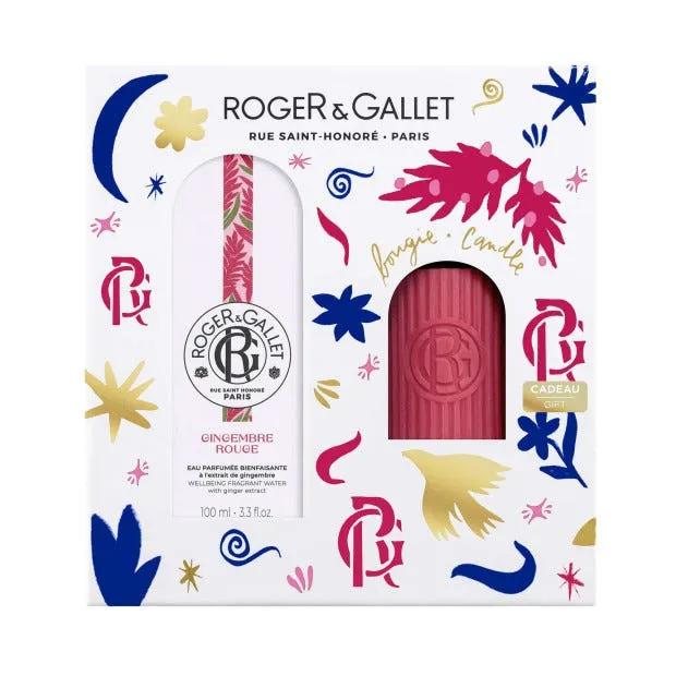 Roger & Gallet Cofanetto Gingembre Rouge Acqua Profumata di Benessere 30 ml + Candela Profumata in Regalo