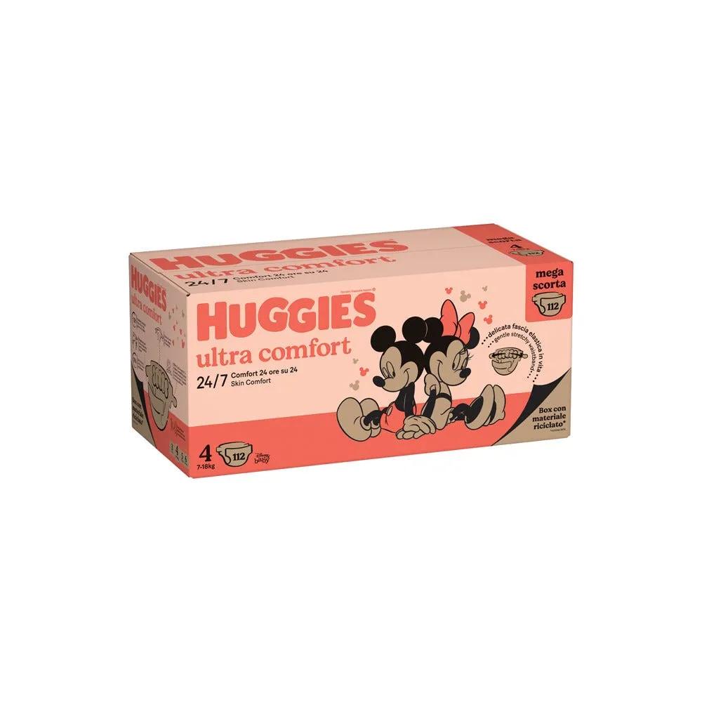 Huggies Ultra Comfort Pannolini Taglia 4 7-18 Kg 112 Pannolini