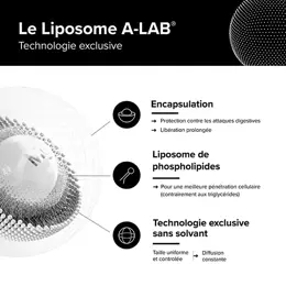 A-Lab Zinc Liposomal 15 mg - Immunité, Peau, Cheveux, Vision, Acné - 60 gélules