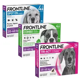 Frontline Tri-Act Chiens L 20 à 40kg 6 pipettes