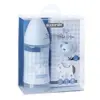 Suavinex Coffret Biberon Silicone 0-6m + Sucette + Attache Sucette Scottish Bleu