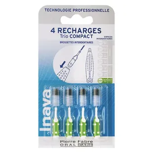 Inava Spazzolini 2.2mm Trio Compact e Flex Spazi Molto Larghi 3 ricariche