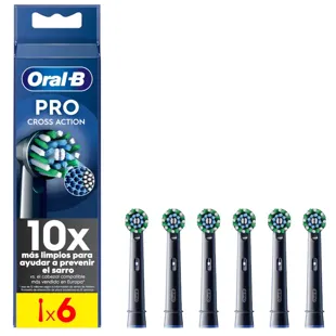 Oral-B Cross Action Brush Refills Black 6 units