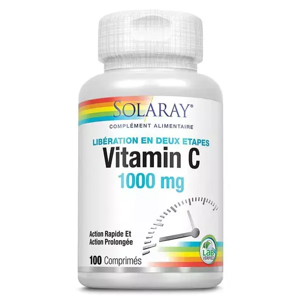 Solaray Vitamina C 1000mg Integratori Alimentari 100 compresse