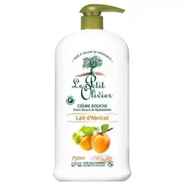 Le Petit Olivier - Crème Douche Extra Douce - Lait Abricot - Sans Savon 750ml