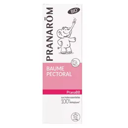 Pranarom PranaBB Baume Pectoral aux Huiles Essentielles 100% Biologiques 40ml