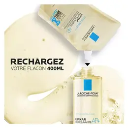 La Roche Posay Lipikar Huile Lavante AP+ Relipidante 400ml + Éco-Recharge 400ml