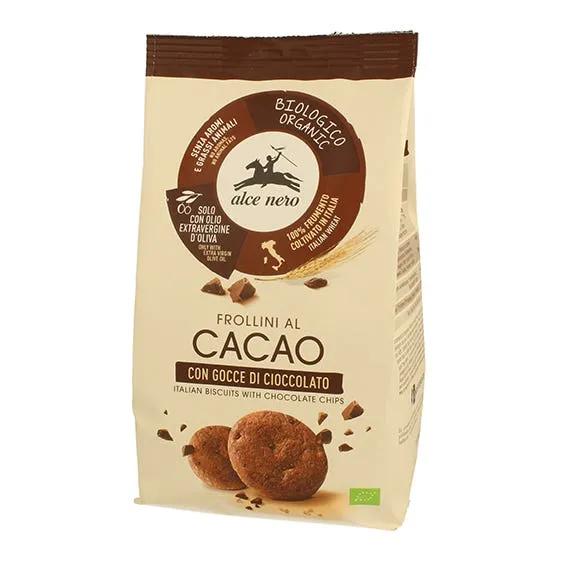 Alce Nero Frollini al Cacao Con Gocce di Cioccolato Biologici 300 g