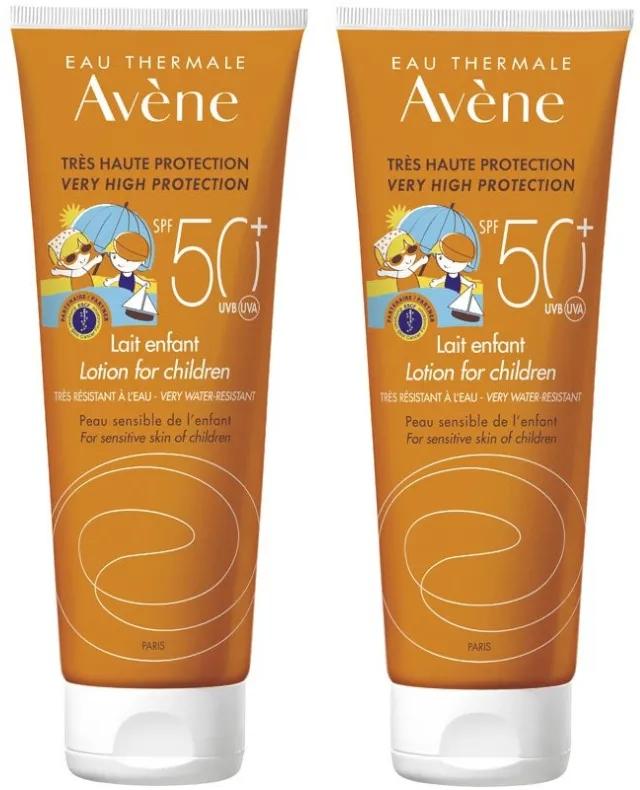 Avène Sun Milk for Children Sensitive Skin SPF50+ 2x250 ml