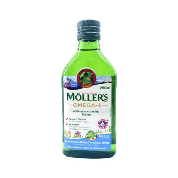 Mollers Aceite Hígado de Bacalao Aroma Tutti Fruti 250ml