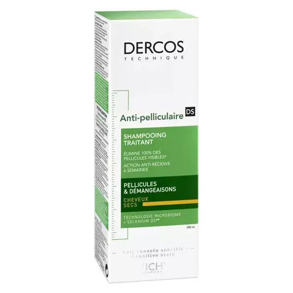 Vichy Dercos Shampooing anti-dandruff treating hair dry 200ml