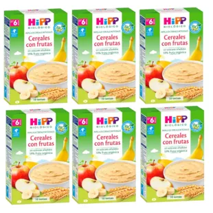 HiPP Cereales con Frutas BIO +6m 6x250 gr