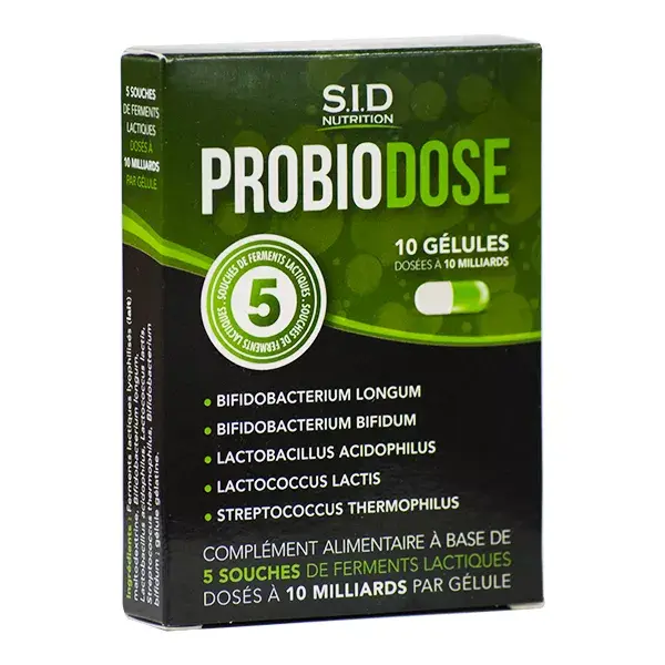 SID Nutrition Santé Tonique Probiodose 10 gélules