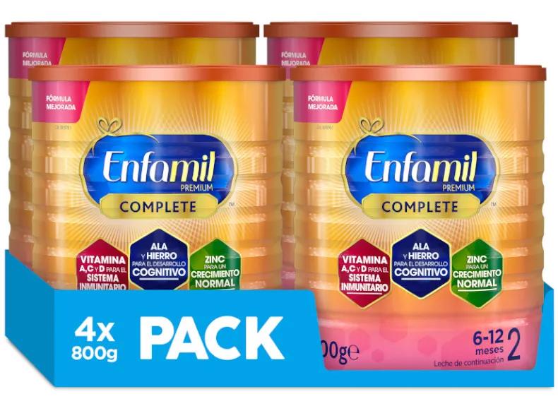 Pack 4 Boîtes Enfamil 2 Premium Complete 800 Grammes