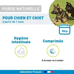 Vetoform Purge Naturelle Spécial Vers Chien et Chiot 50 comprimés