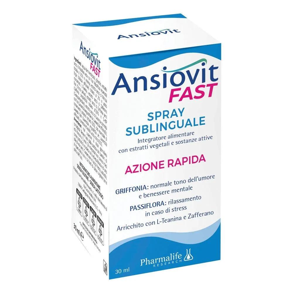 Pharmalife Ansiovit Fast Spray Sublinguale per Ansia e Stress 30 ml