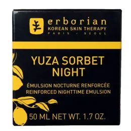 Erborian Yuza Sorbet Nuit Émulsion Nocturne Renforcée 50ml