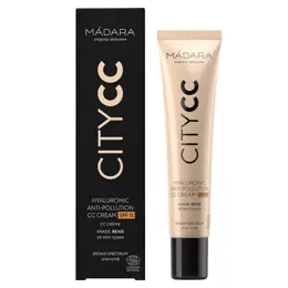 MÁDARA City CC Crème Anti-Pollution à l'Acide Hyaluronique SPF15 Beige 40ml