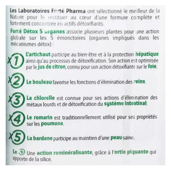 Forté Pharma Forté Détox 5 Organs Pack of 2 x 500ml