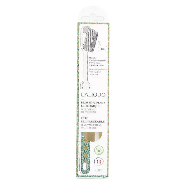 Caliquo Toothbrush Replaceable Heads Wax Soft Green