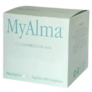 MyAlma Super Almofadas com Asas 100% Algodão Orgânico 12 unidades