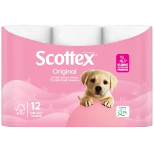 Scottex Original Toilet Paper 12 units