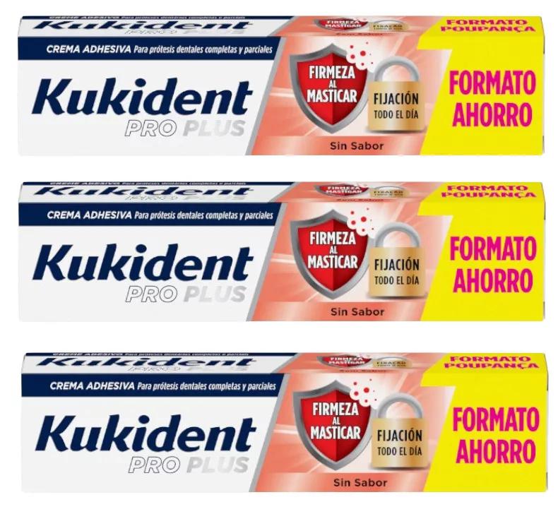 Kukident Pro Plus Dubbelactie 3x60 gr