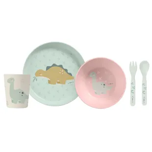 Saro Children&#39;s Tableware Wild Dinos Pink 5 pcs