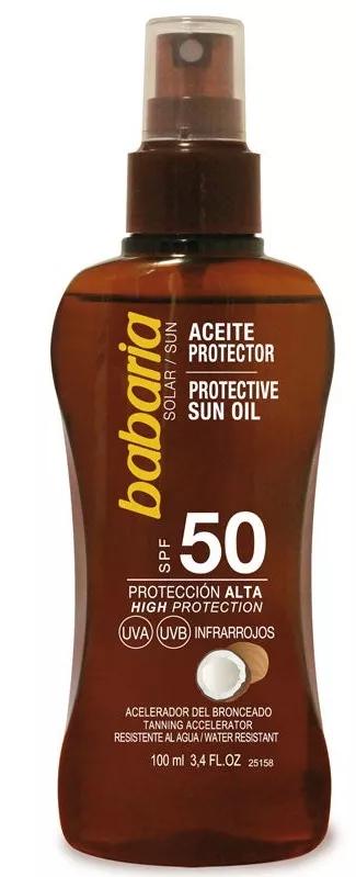 Babaria Óleo Protetor Solar SPF50 Coco 100ml