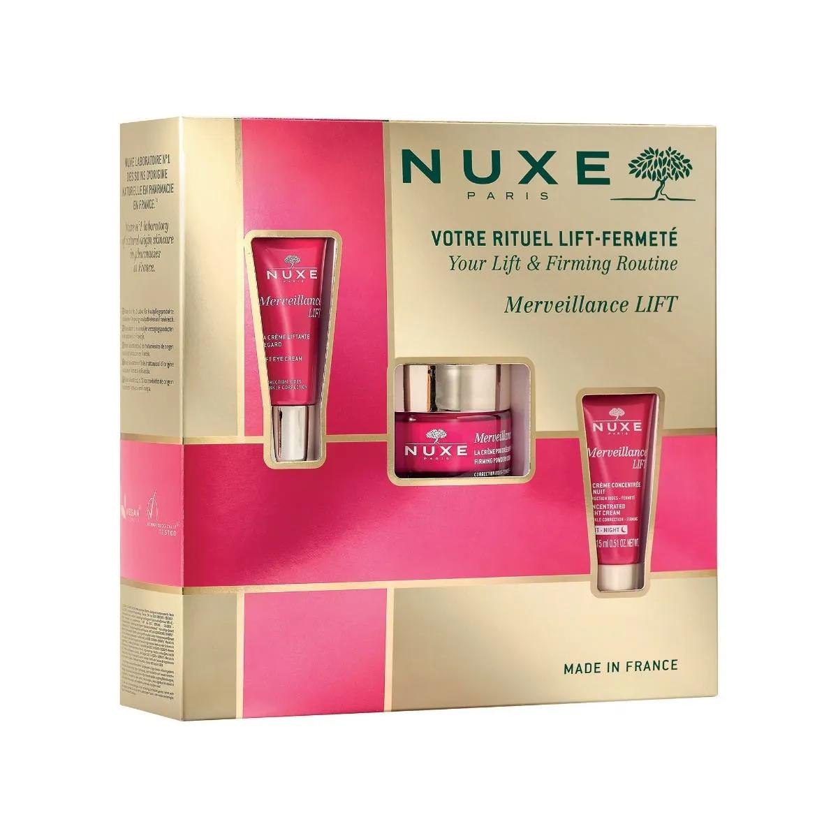 Nuxe Cofanetto Merveillance Lift Crema Effetto Lifting 50 ml + Crema Notte + Contorno Occhi