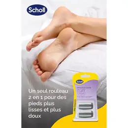 Scholl Rouleaux de Remplacement 2 en 1 Exfoliant & Lissant pour Râpe Electrique