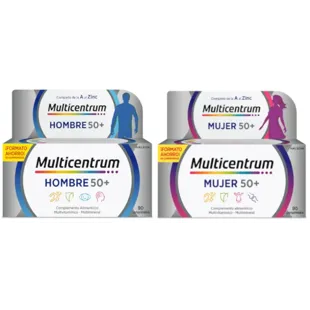 Multicentrum Men 50+ 90 Tablets + Multicentrum 50+ Women 90 Tablets