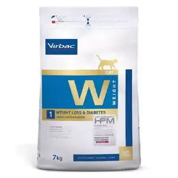 Virbac Veterinary hpm Diet Chat Weight 1 Loss (surpoids >30%) & Diabète Croquettes 7kg