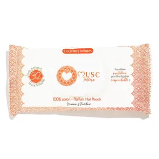 Musc Intime Hot Peach - Le Salviettine Intime Affascinanti - 30 unità