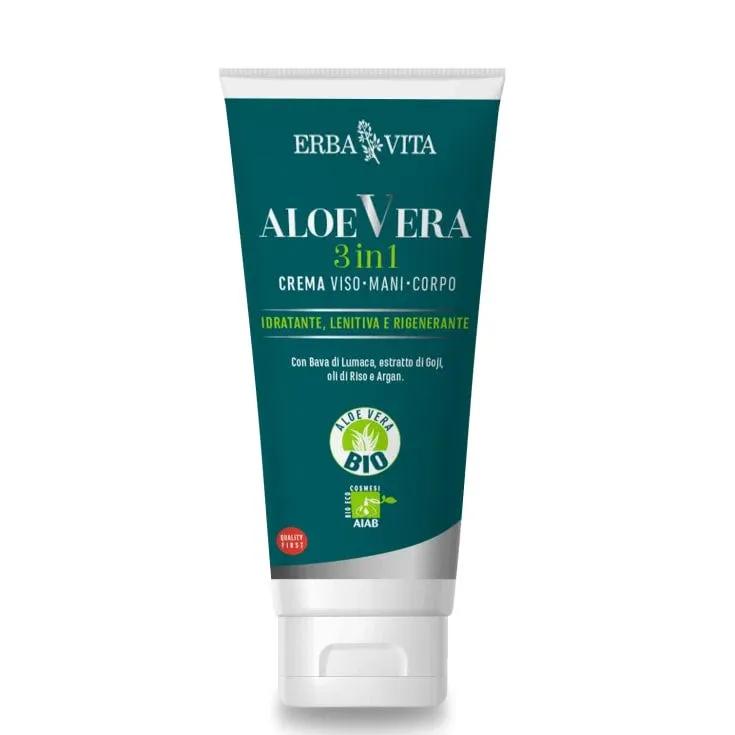 Erba Vita Aloe Vera BIO Crema 3in1 Viso, Mani, Corpo 200 ml