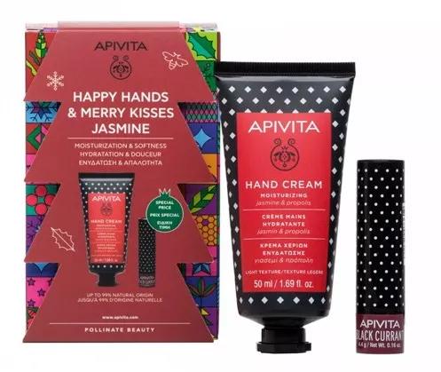 Apivita Creme de Mãos com Jasmim 50 ml + Batom de Groselha Preta