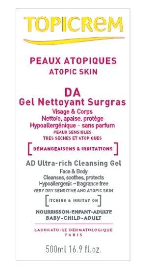 Topicrem DA Gel Detergente Ultra Ricco Pelle Atopica 500 ml