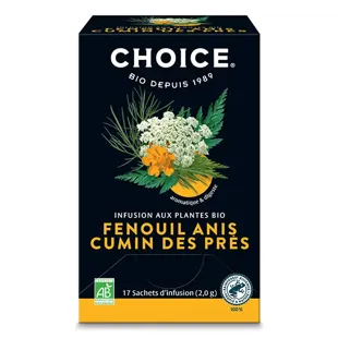 Infuso biologico di finocchio, anice e cumino Choice