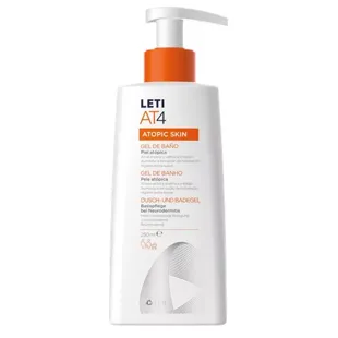 Leti AT4 Gel de banho dermogorduroso para pele atópica 250 ml