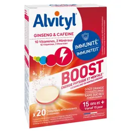 Alvityl Boost Effervescents 10 vitamines 2 minéraux dès 15 ans 20 comprimés