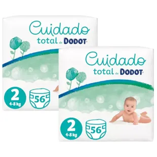 Dodot Total Care Diapers T2 (4-8 Kg) 2x56 units
