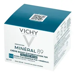 Vichy Minéral 89 Crème Boost d'Hydratation 100h Peaux Sèches 50ml