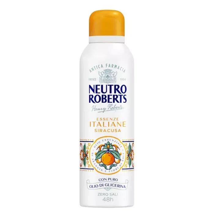 Neutro Roberts Deodorante Spray Essenze Italiane Siracusa Senza Sali di Alluminio 200 ml