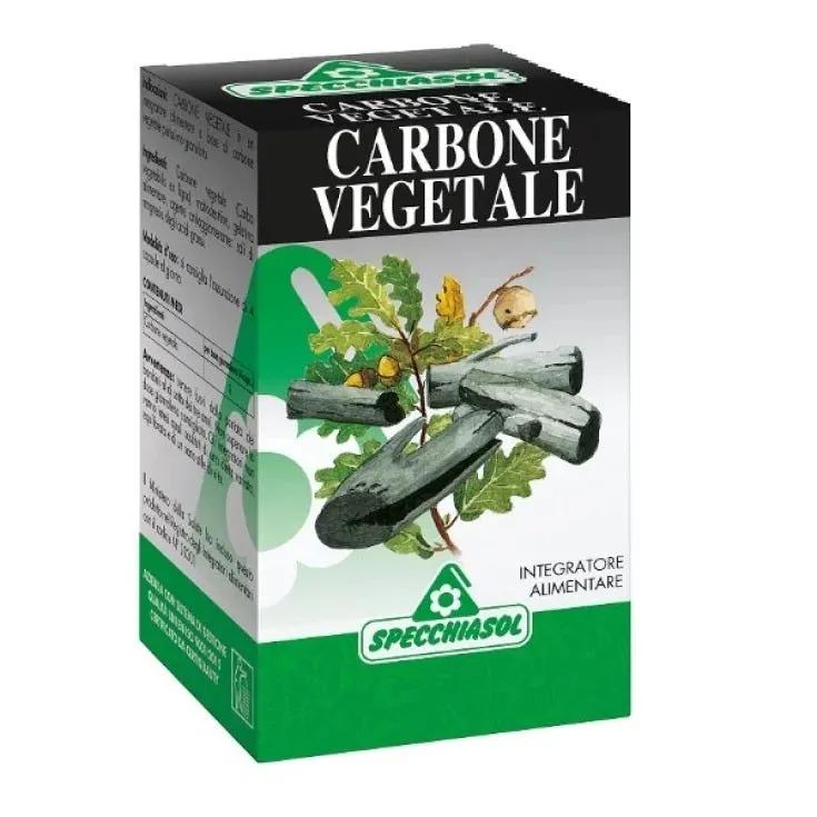 Specchiasol Carbone Vegetale Integratore Per Gonfiore e Formazione di Gas Intestinali 64 Capsule