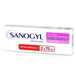 Sanogyl Dentifrice Rose Gencives Sensibles Lot de 2 x 75ml