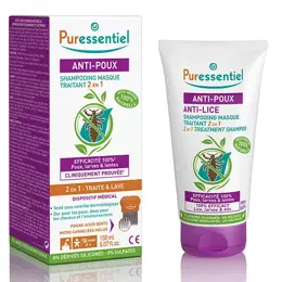 Puressentiel Anti-Poux Shampoing Masque Traitant 2 en 1 150ml + Peigne